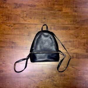 Fake leather backpack